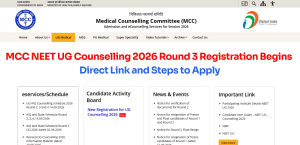 MCC NEET UG 2026 Round 3 Counselling Registration Begins; Direct Link & Steps to Apply