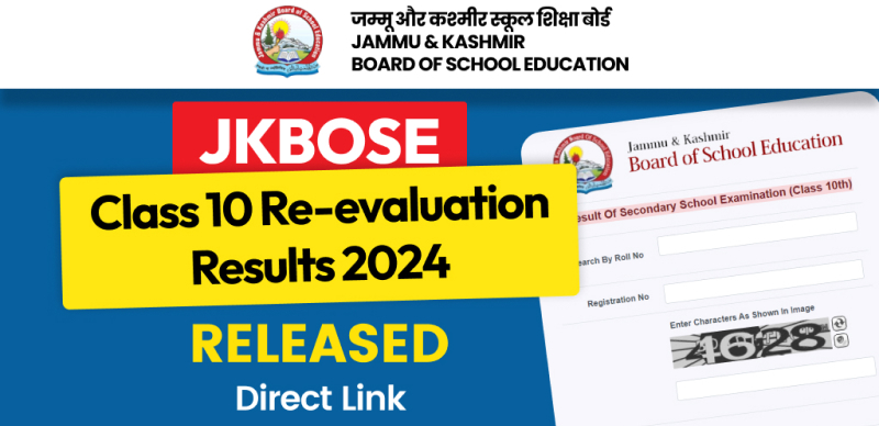 JKBOSE Class 10 Re-evaluation Results 2024 Released for Kashmir Division, Direct Link Here