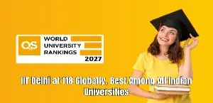 QS World University Rankings 2027: IIT Delhi at 118 Globally, Best Among All Indian Universities