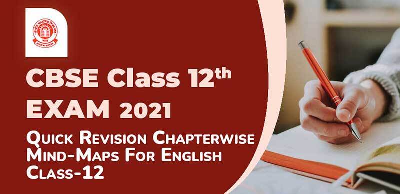 CBSE 12th Exam 2021 : Quick Revision Chapter-Wise Mind-Maps For English Class-12