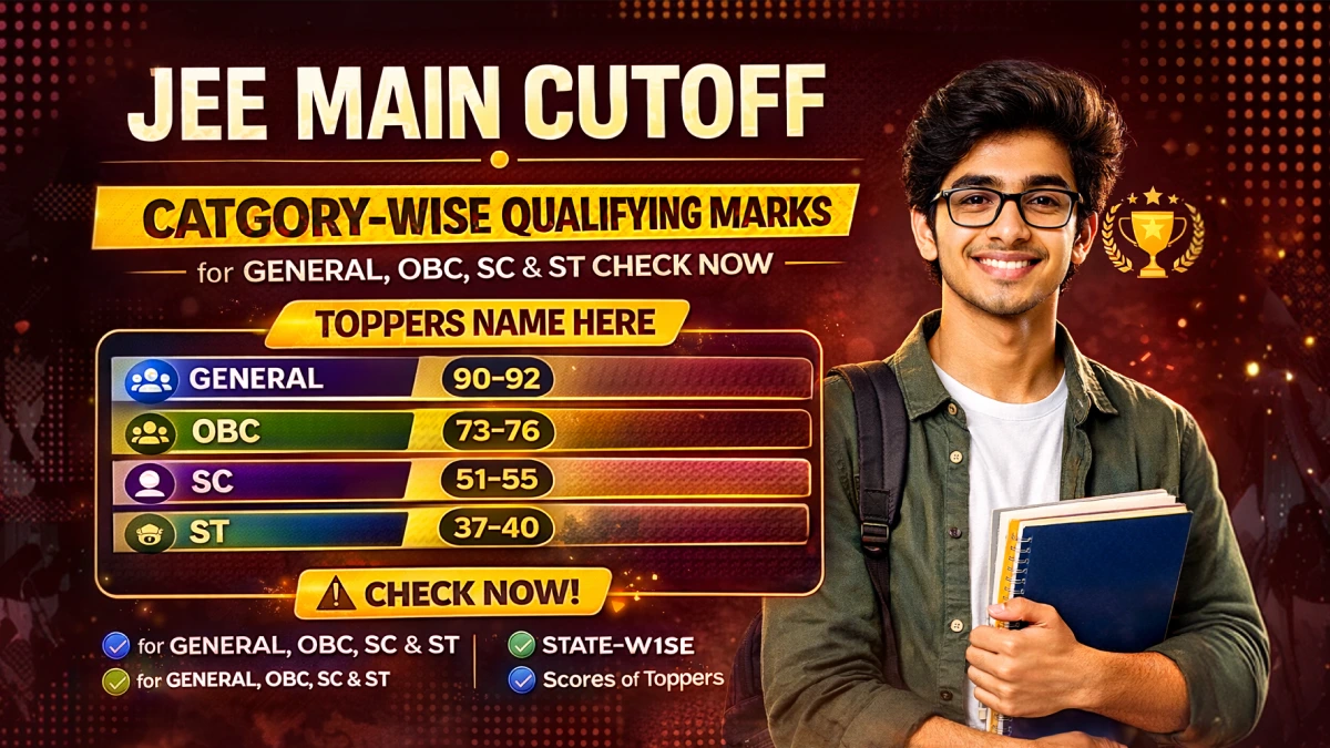 JEE Main Cutoff 2026: Category-Wise Qualifying Marks for General, OBC, SC & ST Check Now