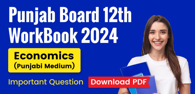 Punjab Board 12th WorkBook 2024 : Economics (Punjabi Medium) Important Question; PDF Download
