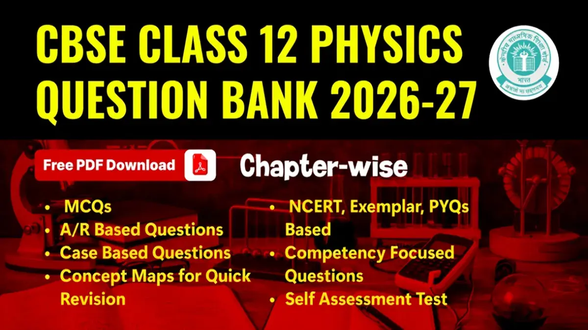 CBSE 12th Physics 2026-27: Chapter-wise MCQs, A/R, Case Based & Subjective Questions PDF