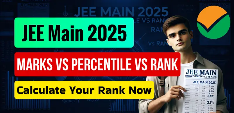 JEE Main 2025 : Marks vs Percentile vs Rank - Calculate Your Rank Now