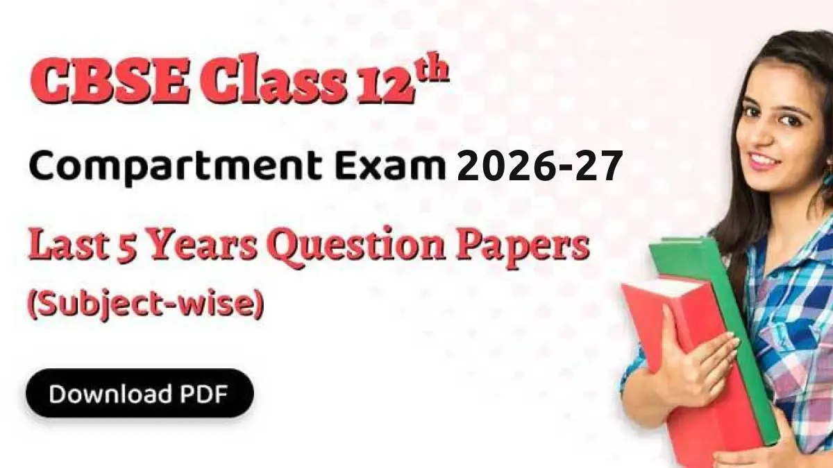 CBSE Compartment Exam 2026-27 : Last 5 Years Question Papers Class 12 (Subject-Wise)