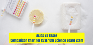 Acids vs Bases: Comparison Chart for CBSE 10th Science Board Exam