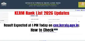 KEAM Rank List 2026 Updates: Result Expected at 1 PM Today on cee.kerala.gov.in; How to Check