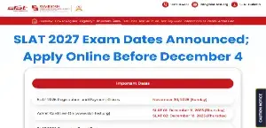 SLAT 2027 Exam Dates Announced; Apply Online Before December - Check Full Details