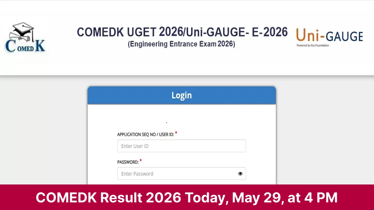 COMEDK UGET Result 2026 OUT Today at 4 PM: Direct Link at comedk.org - How to Download