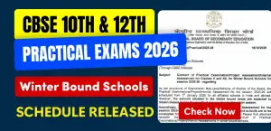 CBSE 10th, 12th Practical Exams 2026: Winter Bound Schools Datesheet Out - Starts Nov 6