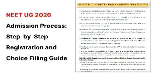 NEET UG 2026 Admission Process: Step-by-Step Registration and Choice Filling Guide