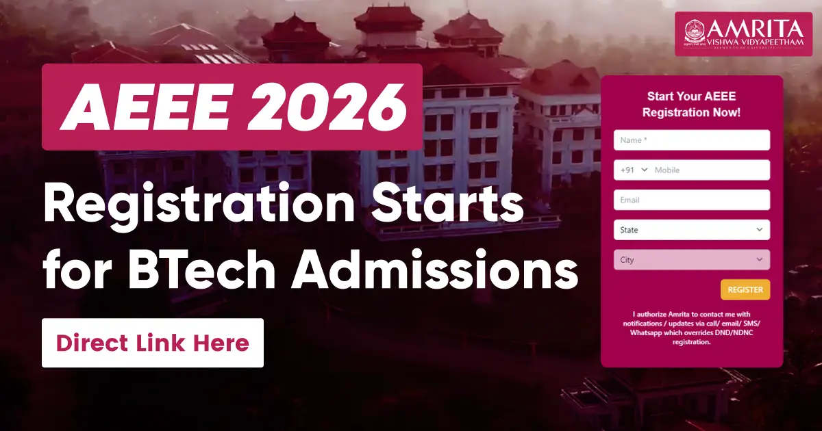 AEEE 2026 Registration Begins for BTech Admissions, Apply Here