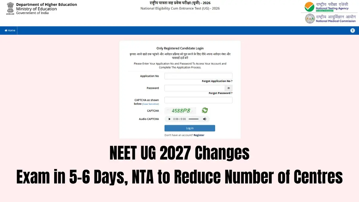 NEET UG 2027 Update: Exam in 5-6 Days, NTA to Reduce Number of Centres