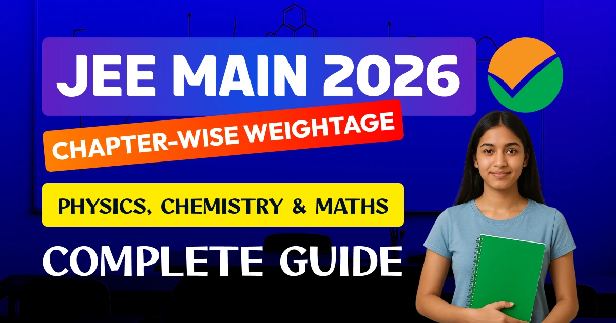 JEE Main 2026 Chapter-wise Weightage - Physics, Chemistry & Maths Complete Guide
