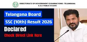 Telangana SSC (10th) Result 2026 Declared – Check Direct Link Here
