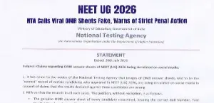 NEET UG 2026: NTA Calls Viral OMR Sheets Fake, Warns of Strict Penal Action
