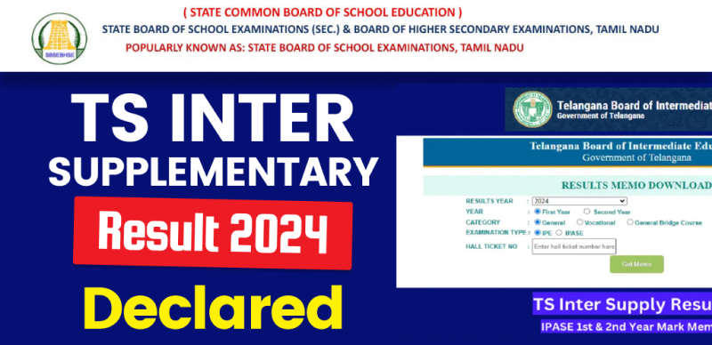 TS Inter Supply Results 2024 Out : IPASE 1st, 2nd year Supplementary Results Declared, Direct Link Here