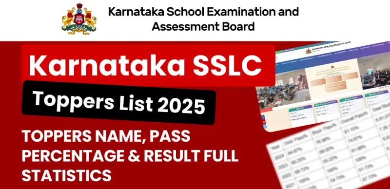 Karnataka SSLC Toppers List 2025 : Toppers Name, District-wise Percentage & Result Statistics Here; Check Full Details