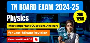 Tamil Nadu 2nd Year Physics Exam 2025 : Most Important Questions & Answers – Free PDF Download