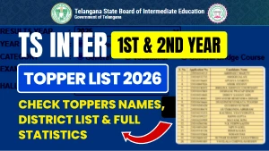 TS Inter Topper List 2026: 70.58% Pass - Toppers Names, Marks, District List & Check Full Statistics