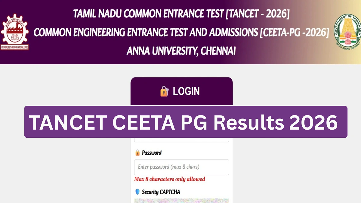 TANCET CEETA PG Results 2026 Out: Direct Link and How To Download Results