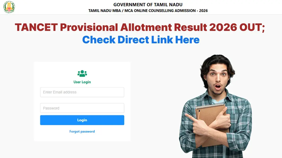 TANCET Provisional Allotment Result 2026 OUT; Check Direct Link Here