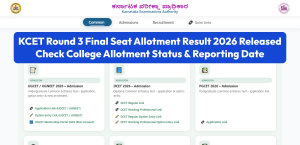 KCET Round 3 Final Seat Allotment Result 2026 Released: Check College Allotment Status & Reporting Date