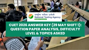 CUET 2026 Answer Key (29 May Shift 1): Question Paper Analysis, Difficulty Level & Topics Asked
