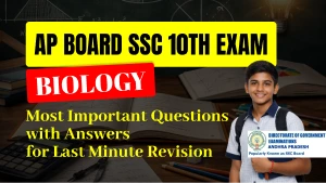 AP Board SSC Biology Exam 2025-26: Most Important Questions for Last Minute Revision PDF