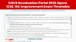 ISCE Revaluation Portal 2026 Opens – Check ICSE, ISC Improvement Exam Timetable