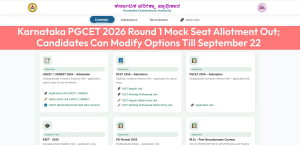 Karnataka PGCET 2026 Round 1 Mock Seat Allotment Out; Candidates Can Modify Options Till September 22