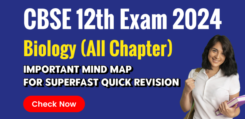 CBSE Class 12th Biology Exam 2024 : Chapter-Wise Mind Map for Superfast Quick Revision