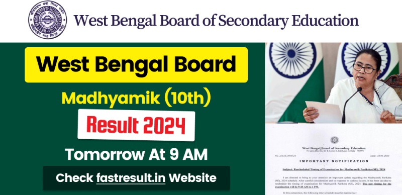 WBBSE West Bengal Class 10 Madhyamik Result 2024 to Release Tomorrow at 9 AM; Visit fastresult.in Website