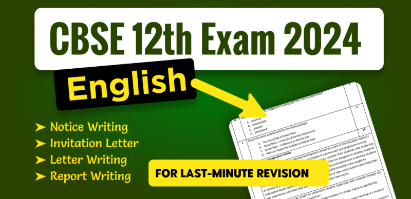 CBSE 12th English Exam 2024 : Creative Writing Skills Questions for Last-Minute Revision