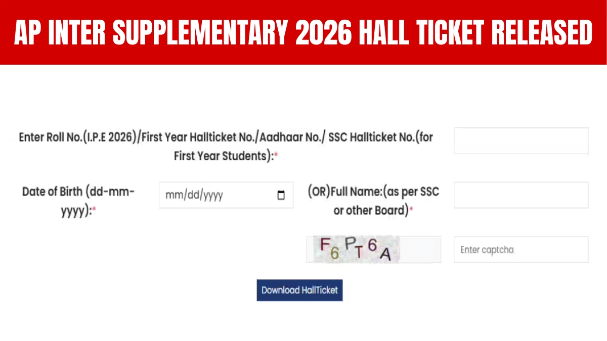 AP Inter Supplementary 2026 Hall Ticket Released – Download Link