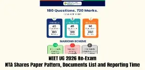 NEET UG 2026 Re-Exam: NTA Shares Paper Pattern, Documents List and Reporting Time