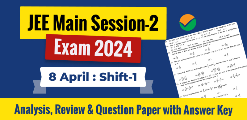 JEE Main Answer Key 2024 Session 2 April 8 & Shift 1 and Paper Analysis - Download PDF