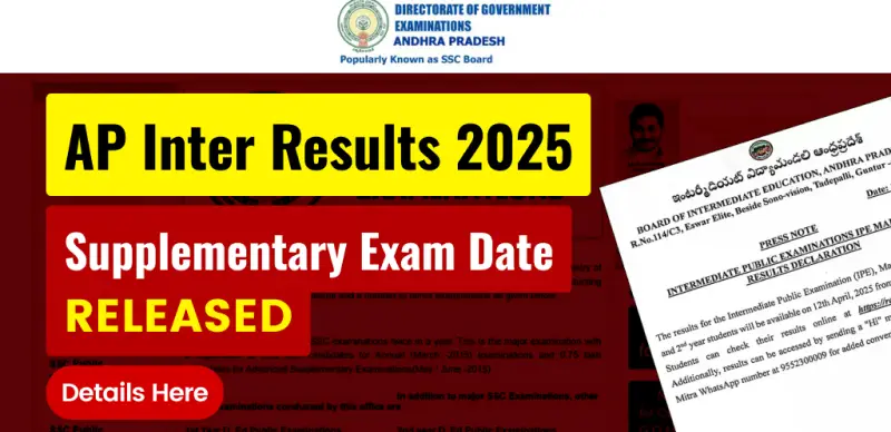 AP Inter Supplementary Exams 2025 Dates Out : Starts May 12, Know Fees & Revaluation Process - Details Here