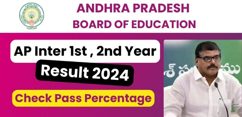AP Inter 1st, 2nd Year Results 2024 Out; 60% Pass 1st Year, 74% in 2nd; Check Overall Pass Percentage