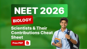 NEET 2026 Biology: Scientists & Their Contributions Cheat Sheet - Free PDF