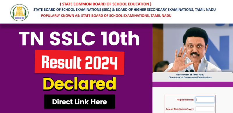 TN SSLC 10th Result 2024 Declared: 91.55% Students Pass, Direct Link Here