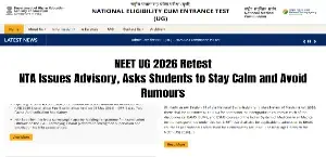NEET UG 2026 Retest: NTA Issues Advisory, Asks Students to Stay Calm and Avoid Rumours