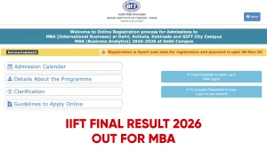 IIFT Final Result 2026 Out for MBA; Direct Link Here