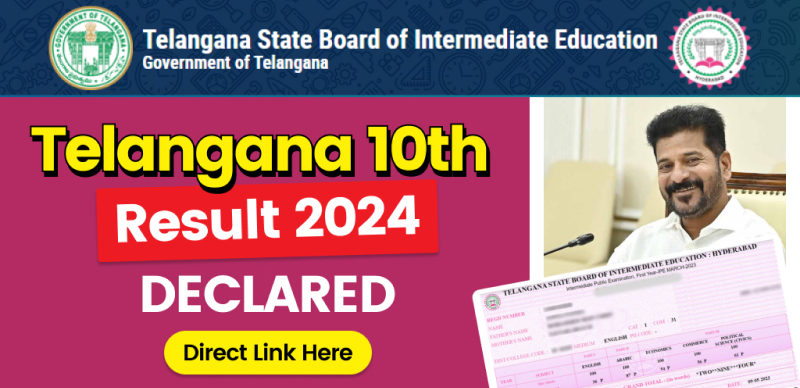 TS SSC Results 2024 Out : Telangana Board 10th Result Released; Check from Direct Link Here