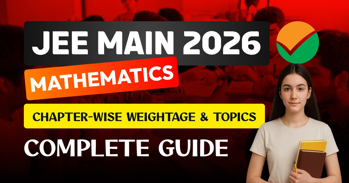 JEE Main Maths 2026 Chapter-wise Weightage & Topics - Complete Guide