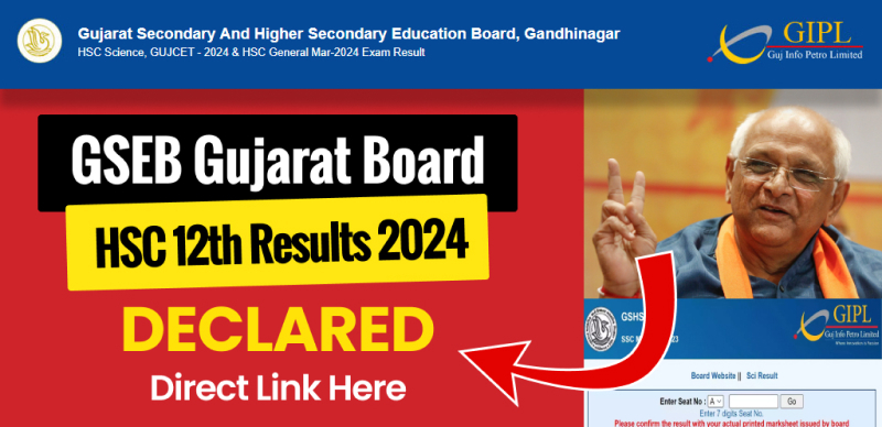 GSEB HSC 12th Result 2024 Declared; Check Direct Link Here