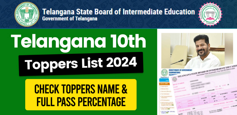 TS Board SSC 10th Toppers List 2024 : Check Toppers Name, Pass Percentage & Result Full Statistics; Check Here
