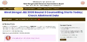 WBJEE 2026 Round 3 Counselling Starts Today; Check Allotment Date