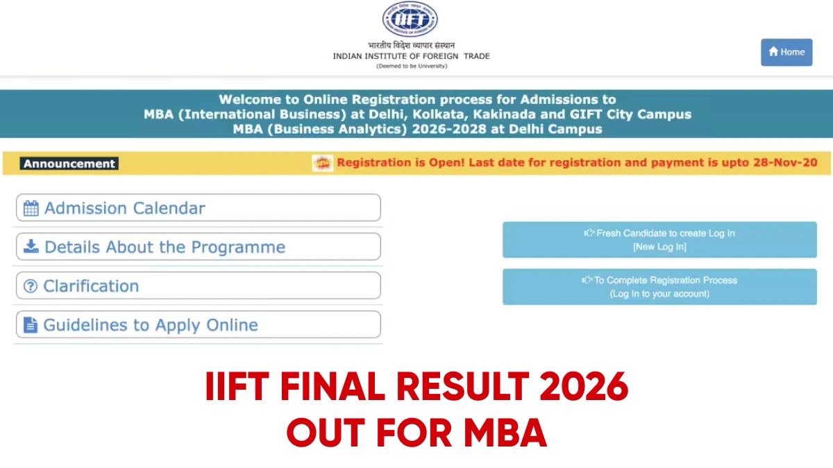 IIFT Final Result 2026 Out for MBA; Direct Link Here