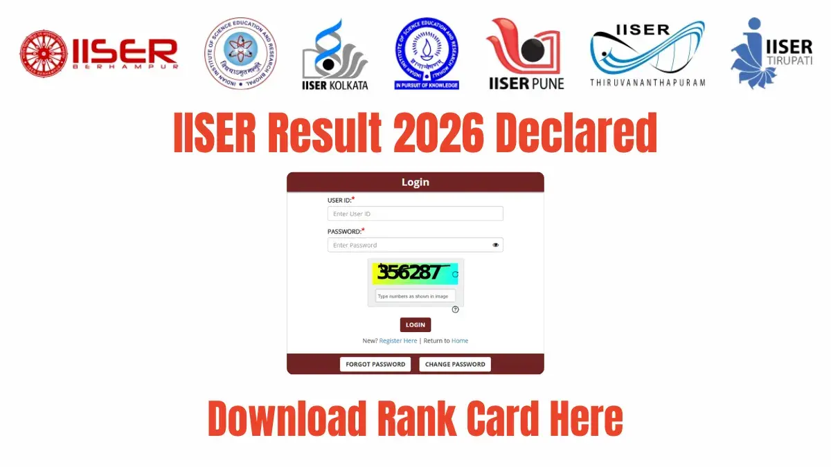 IISER Result 2026 Released - Download Score Card Direct Link Here